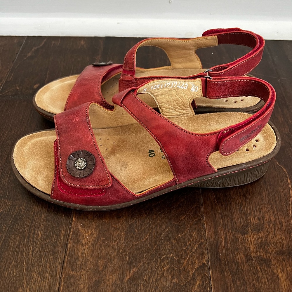 Mephisto Mobils Air Relax Sandals leather red 40 - Picture 4 of 6